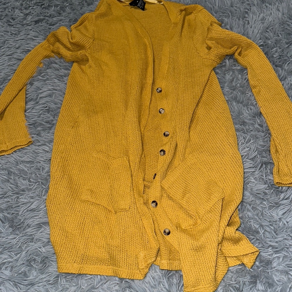 Mustard yellow cardigan